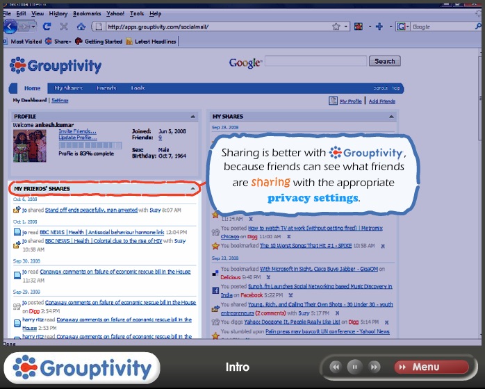Grouptivitiy software presentation - Grouptivity